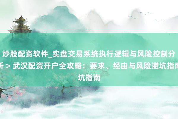 炒股配资软件_实盘交易系统执行逻辑与风险控制分析 > 武汉配资开户全攻略：要求、经由与风险避坑指南